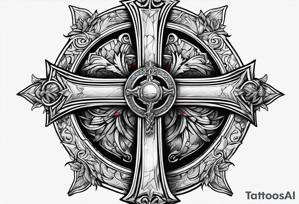Tomb with cross tattoo idea