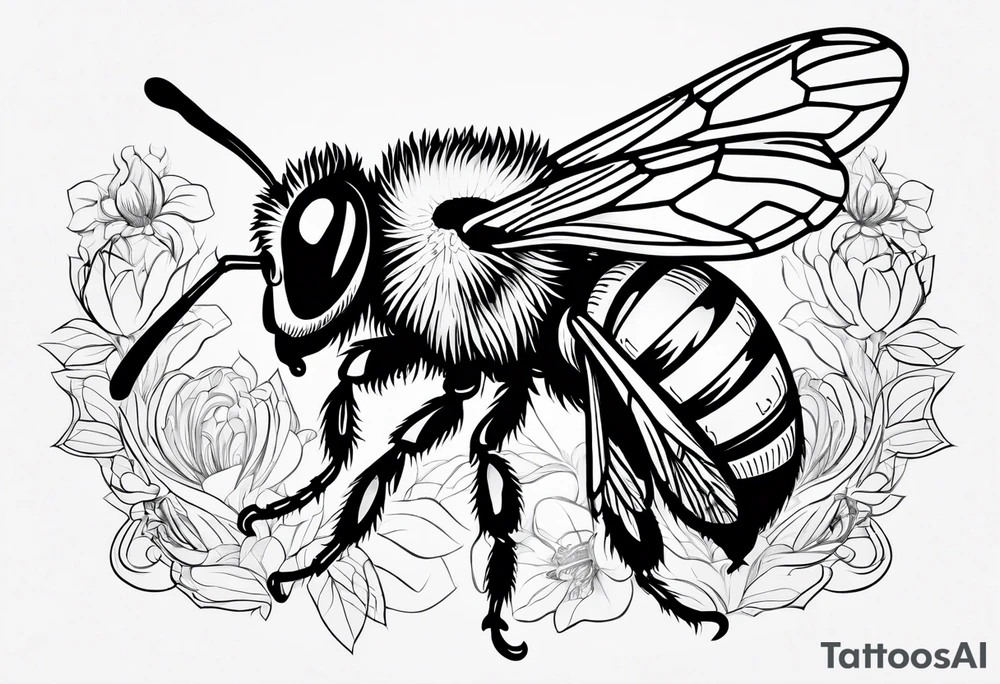 Abstract honeybee tattoo idea