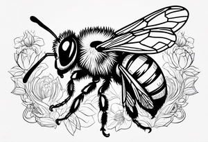 Abstract honeybee tattoo idea