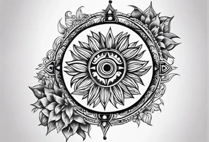 Filipino sun vertical tattoo tattoo idea