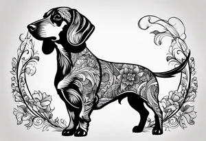 dachshund bark tattoo idea