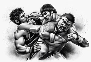 greco roman wrestling tattoo idea