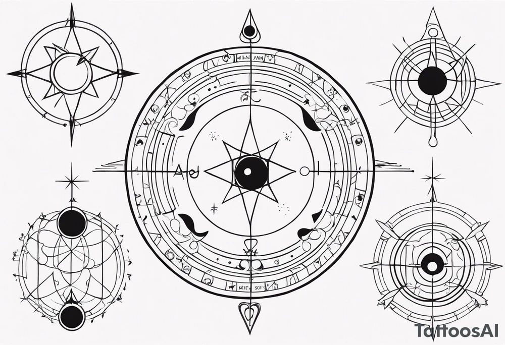 Astrology, Gemini, Natal Chart, angelic, soul mates, vision, planetary, ying yang, the moon, third eye, mystical
armband tattoo idea