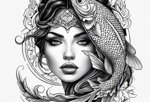 pescado adentro de un corazón tattoo idea