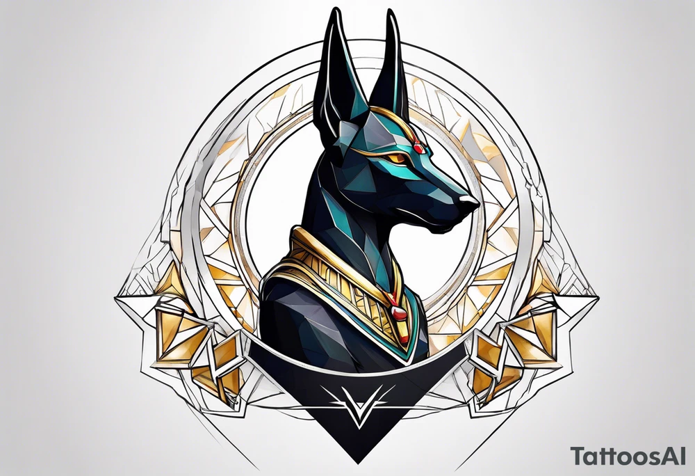 balance of Anubis tattoo idea