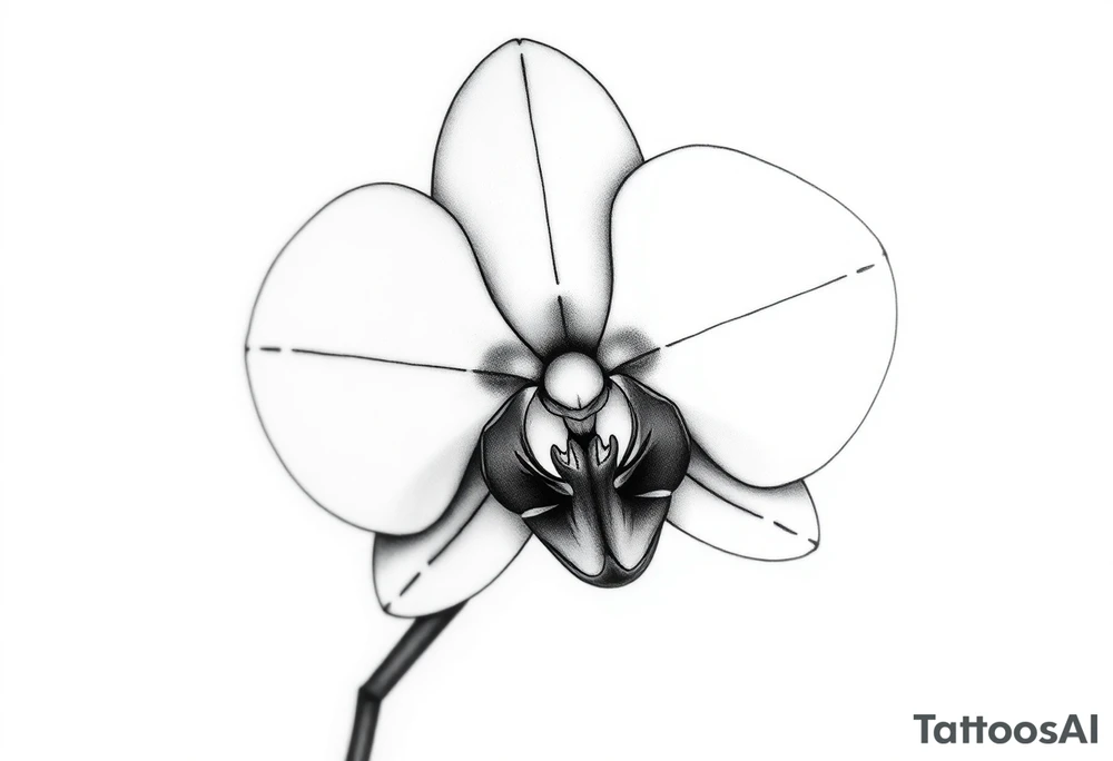 orchid flower tattoo idea