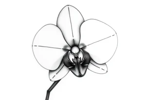 orchid flower tattoo idea