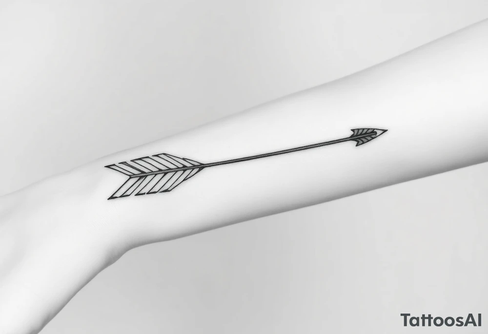 Realistic arrow tattoo idea