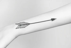 Realistic arrow tattoo idea
