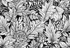 bark and foliage for wirst tattoo idea