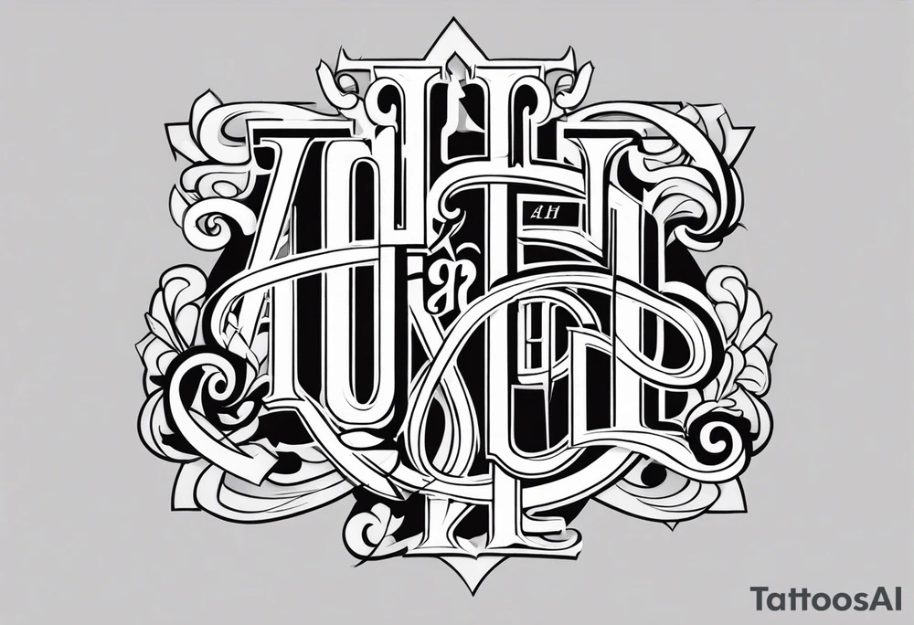 A & H tattoo idea