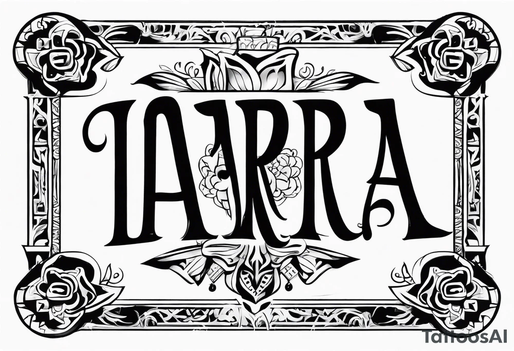 My last name IBARRA in old English with some Chicano designs around it tattoo idea