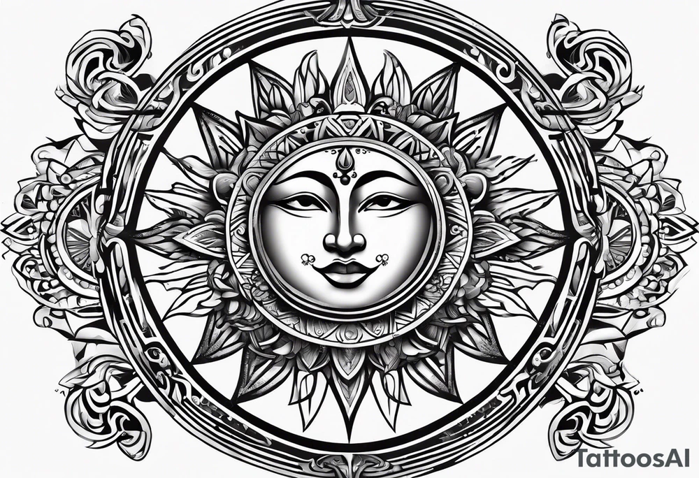 sun, textbox tattoo idea
