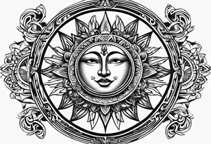sun, textbox tattoo idea