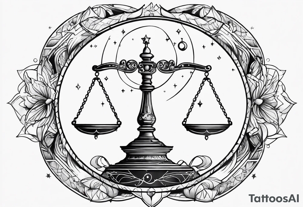 Libra constellation tattoo idea