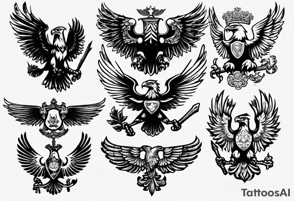 russian eagle tattoo idea