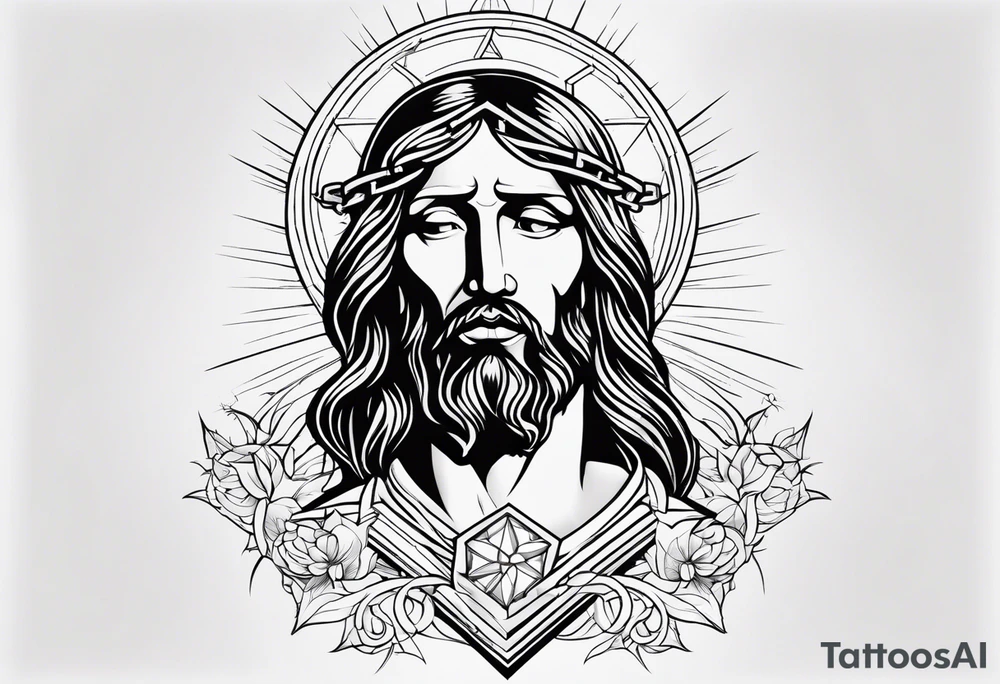 Scared heart of Jesus tattoo idea