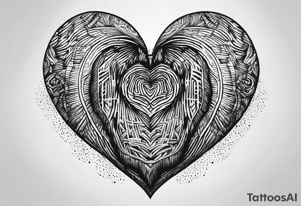 Finger print heart tattoo idea