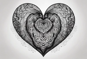 Finger print heart tattoo idea