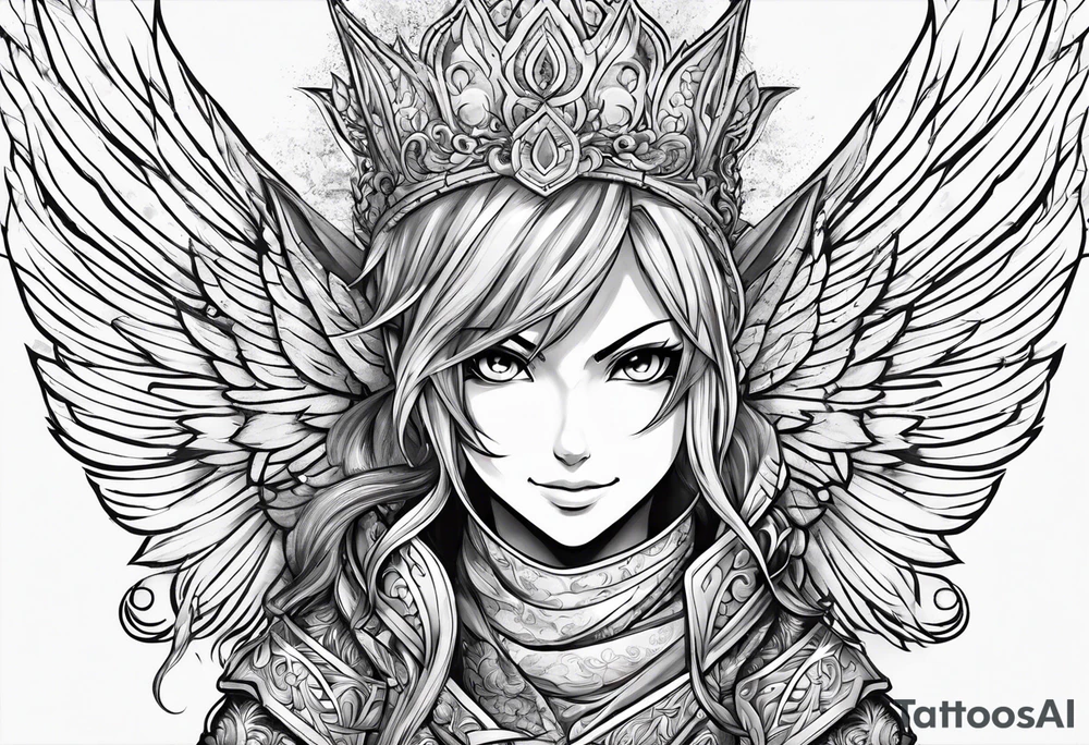 Fairy tail logo but as a fairy with a tail tattoo idea