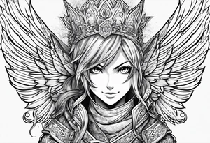 Fairy tail logo but as a fairy with a tail tattoo idea