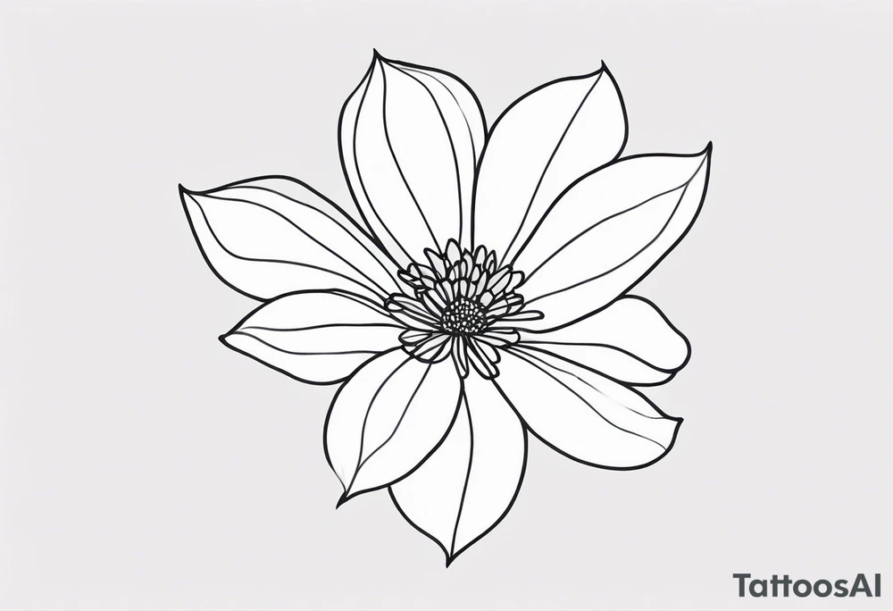 simple single line minimalist flower small tattoo idea