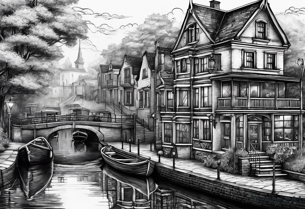 canal house tattoo idea