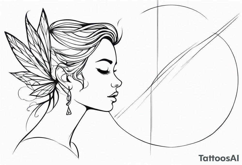 Abstract Fae profile tattoo idea