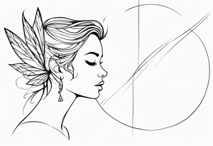 Abstract Fae profile tattoo idea