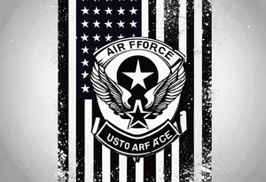 American flag and U.S. Air Force tattoo idea