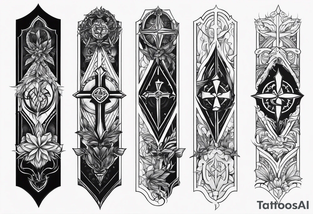 A forearm tattoo portraying salvation tattoo idea