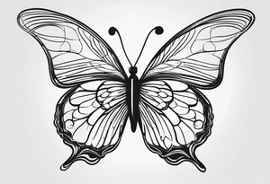 Make a butterfly and on your wings, makes a brain lines tattoo idea