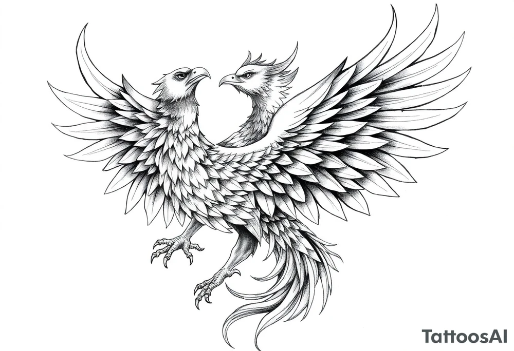 Phoenix rising tattoo idea