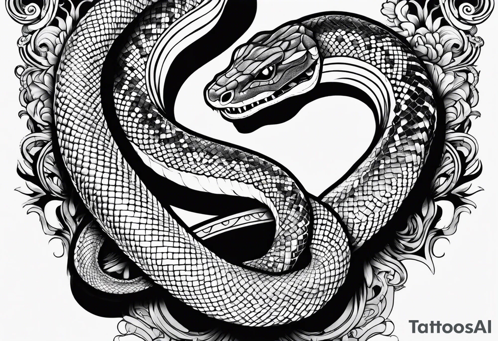 not a very long snake with an open mouth tattoo idea not a very long snake with an open mouth tattoo idea