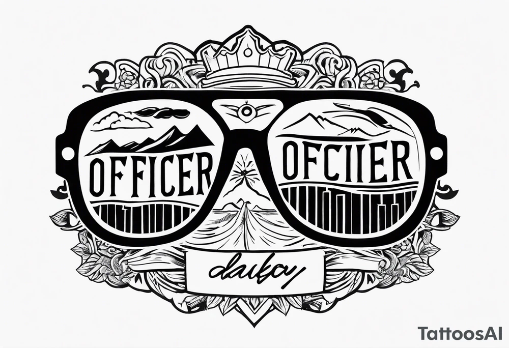 Officer Sunglasses tattoo idea