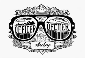 Officer Sunglasses tattoo idea