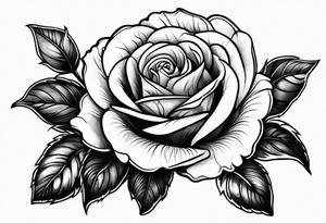 red rose blooming tattoo idea