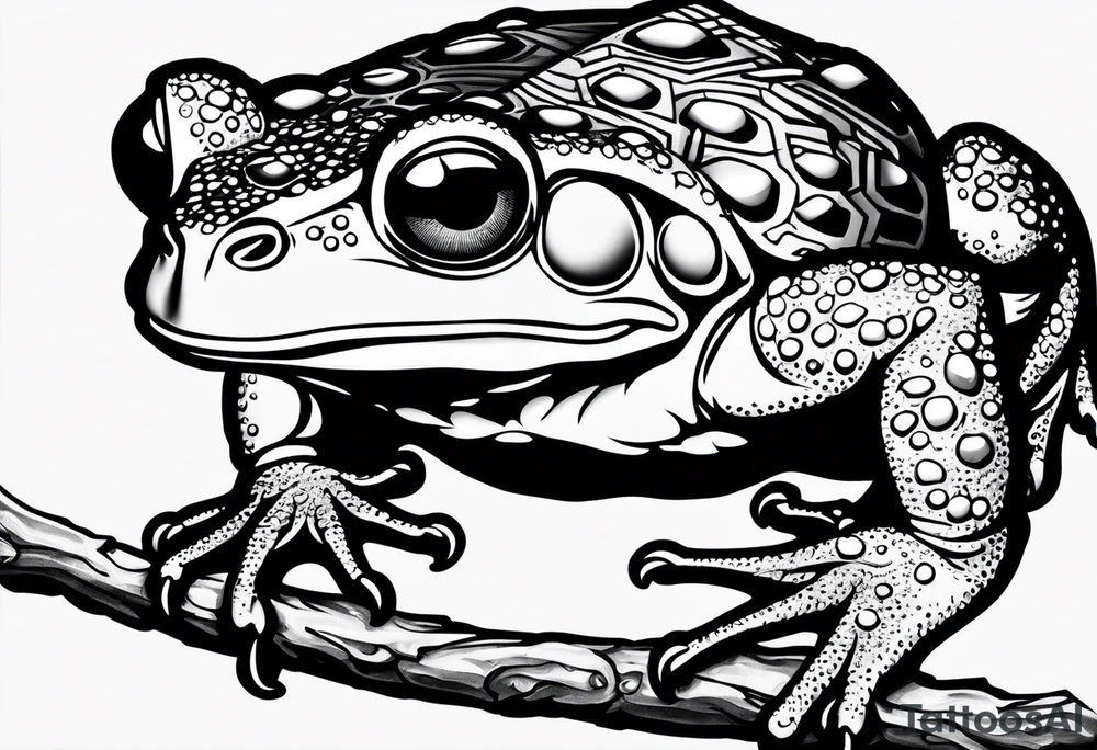 Toad with nunchaku tattoo idea