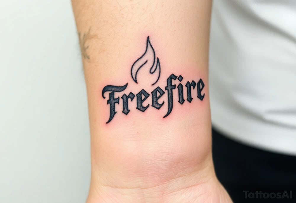 Freefire logo tattoo idea