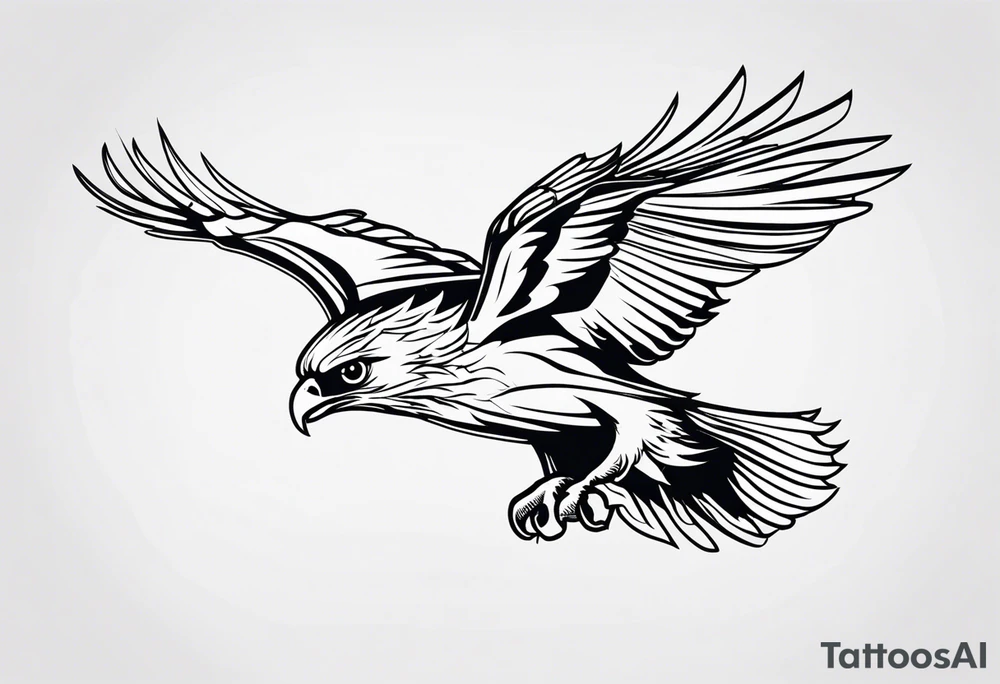 hawk diving tattoo idea