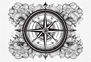 Nautical compass
Waves
Anchor small birds tattoo idea