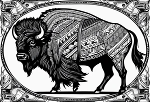 Bison, Seminole Indian themed tattoo idea