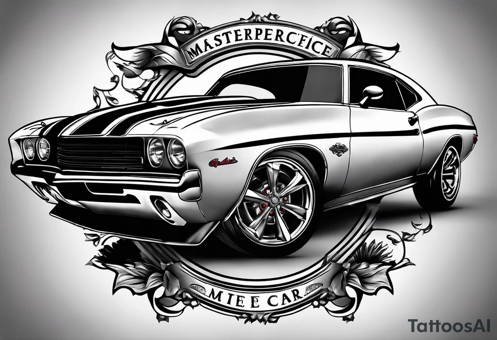 I want the tattoo to be dedicated to classic old school
Muscle cars tattoo idea