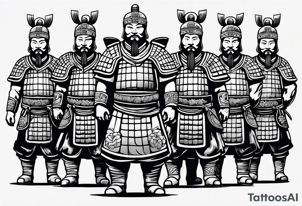 small terracotta warriors tattoo idea