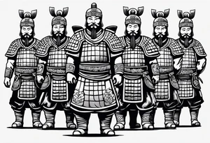 small terracotta warriors tattoo idea