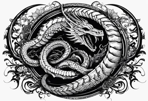 dead serpent, and dead scorpion. Killed by a cross tattoo idea