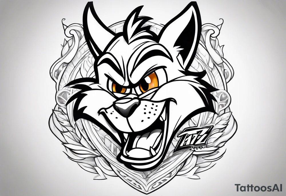 Taz from the Looney tunes tattoo idea