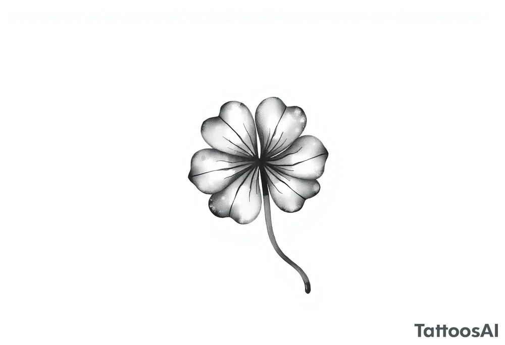 Lucky 4-leaf clover tattoo idea