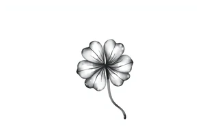 Lucky 4-leaf clover tattoo idea