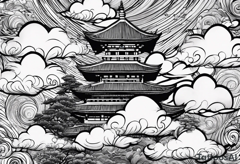 wispy clouds tattoo idea